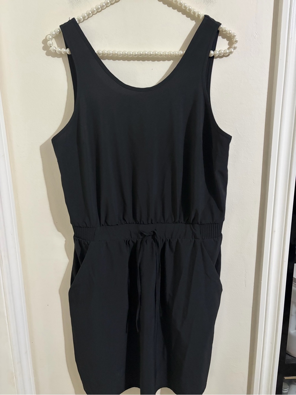 Women's Black One-Piece Dress - Classic Sleeveless Style